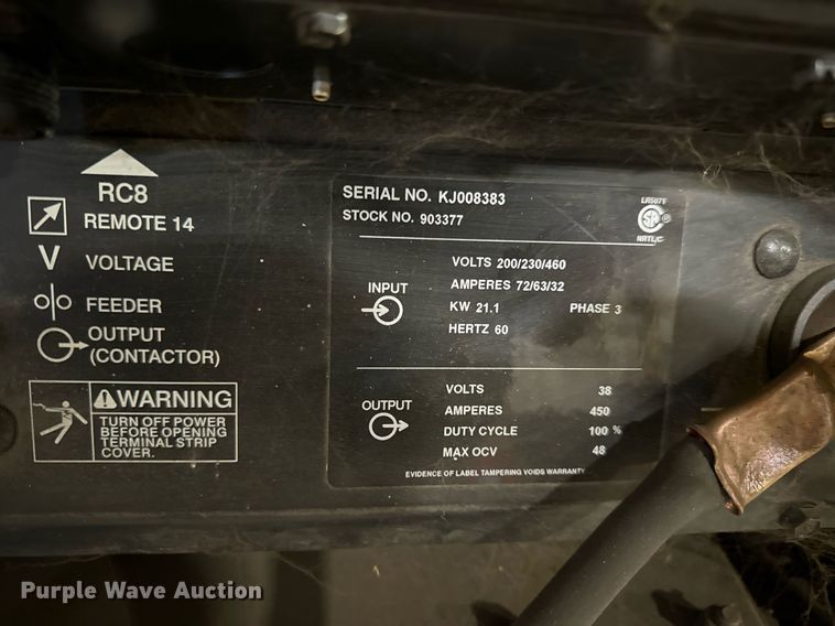 image for item EN5020 Miller Deltaweld 452 welder