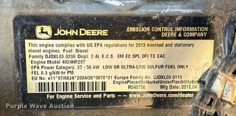 image for item ER4802 2013 John Deere 244J wheel loader