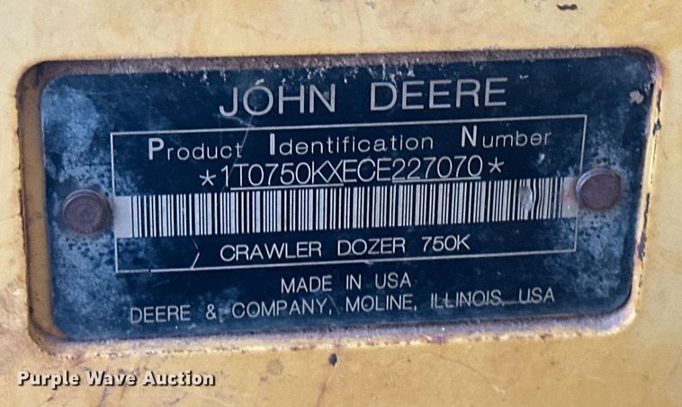 image for item ER4828 2012 John Deere 750K dozer
