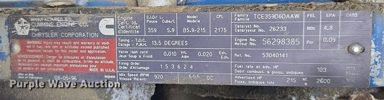 image for item ER5062 1998 Ford F-800 flatbed truck