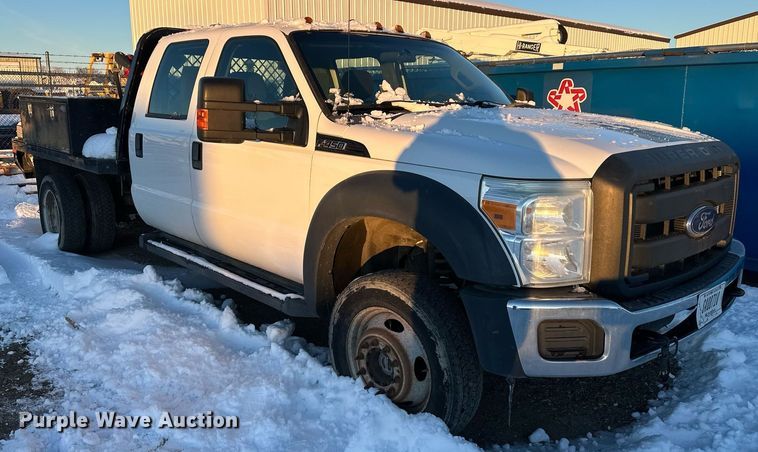 image for item ER5066 2013 Ford F450 Super Duty Crew Cab flatbed truck