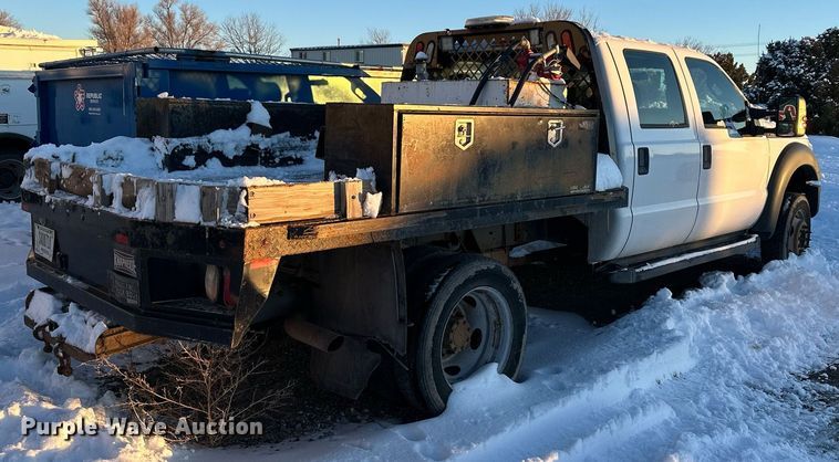image for item ER5066 2013 Ford F450 Super Duty Crew Cab flatbed truck