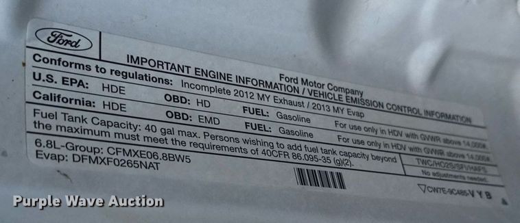 image for item ER5066 2013 Ford F450 Super Duty Crew Cab flatbed truck