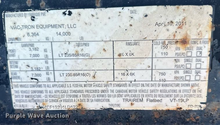 image for item ER5085 2011 Vac-Tron VT-19LP vacuum excavator