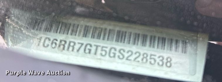 image for item ER5088 2016 Dodge Ram 1500 Quad Cab pickup truck