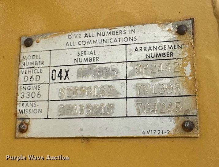 image for item ER5089 1981 Caterpillar D6D cable plow