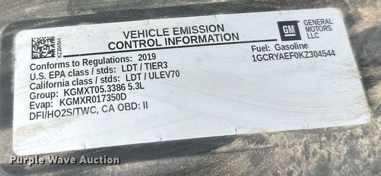 image for item ER5096 2019 Chevrolet Silverado 1500 Double Cab pickup truck