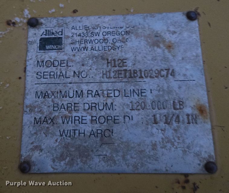 image for item ER5108 Allied H12E dozer winch
