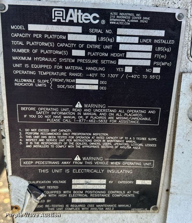 image for item ER8641 2013 Ford F750 Super Duty XL bucket truck