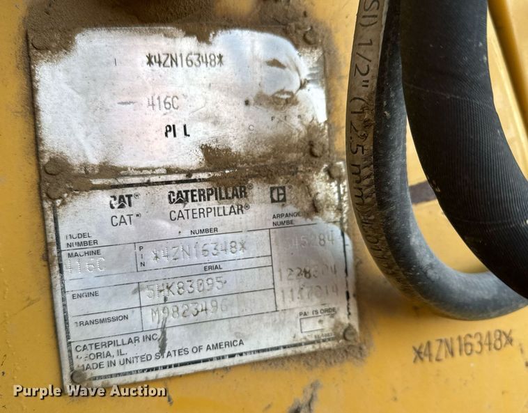 image for item LH9429 1999 Caterpillar 416C backhoe