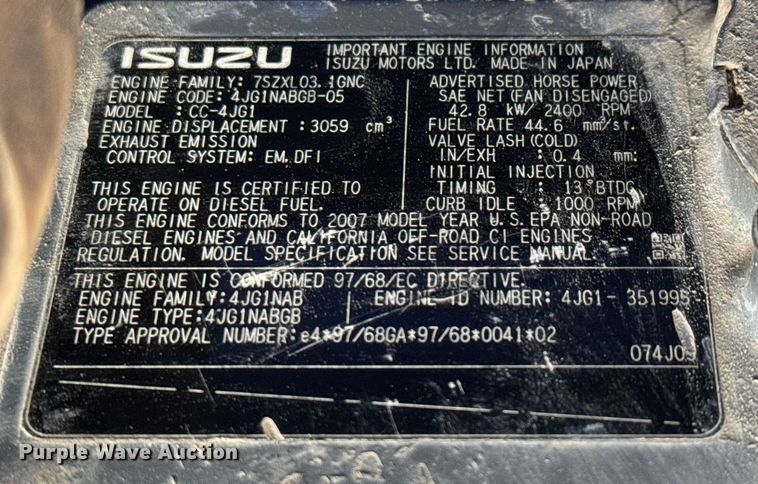 image for item LH9433 2008 Aichi SR21AJ/ISR70J boom lift