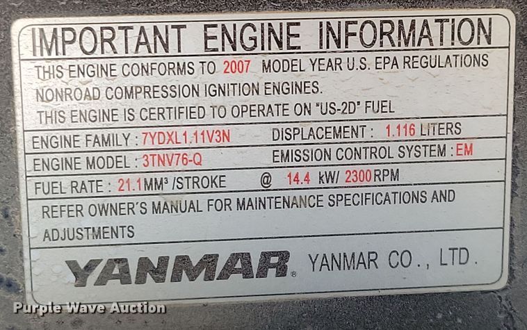 image for item NB9778 2008 IHI 25NX2 mini excavator