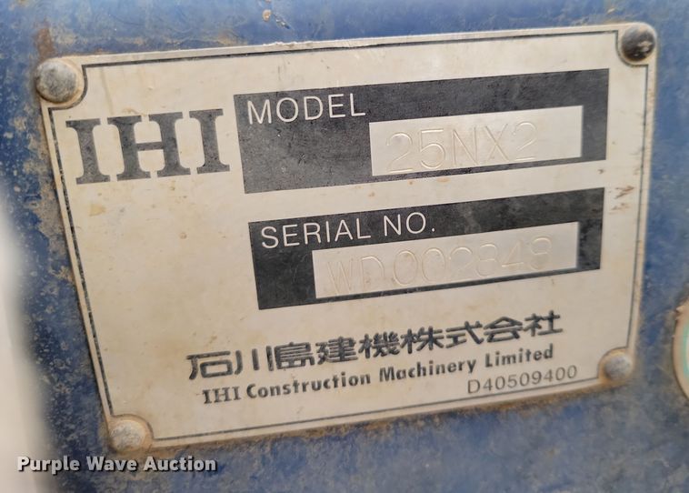 image for item NB9778 2008 IHI 25NX2 mini excavator