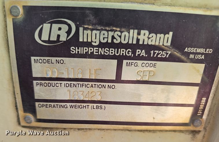 image for item OJ9143 2005 Ingersoll Rand DD-118HF double drum vibratory roller