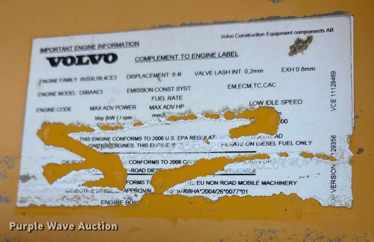 image for item OK9491 2005 Volvo A25D articulated haul truck