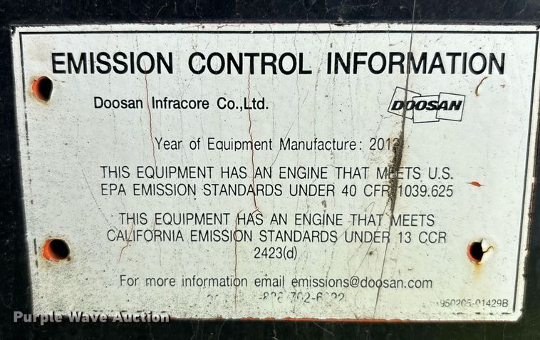 image for item YA0168 2013 Doosan DX235LCR excavator