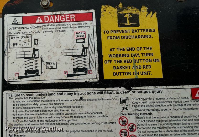 image for item YA0185 2018 Haulotte 1931E scissor lift