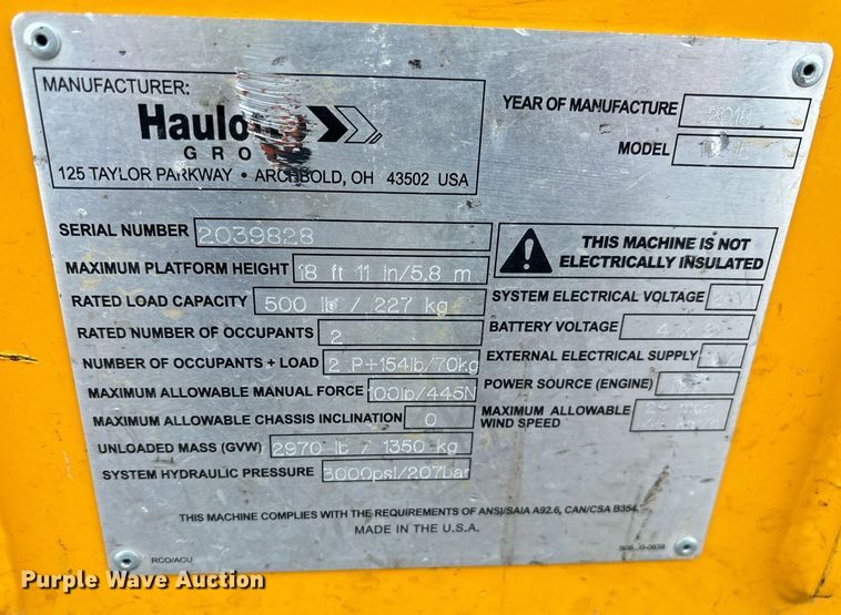 image for item YA0185 2018 Haulotte 1931E scissor lift