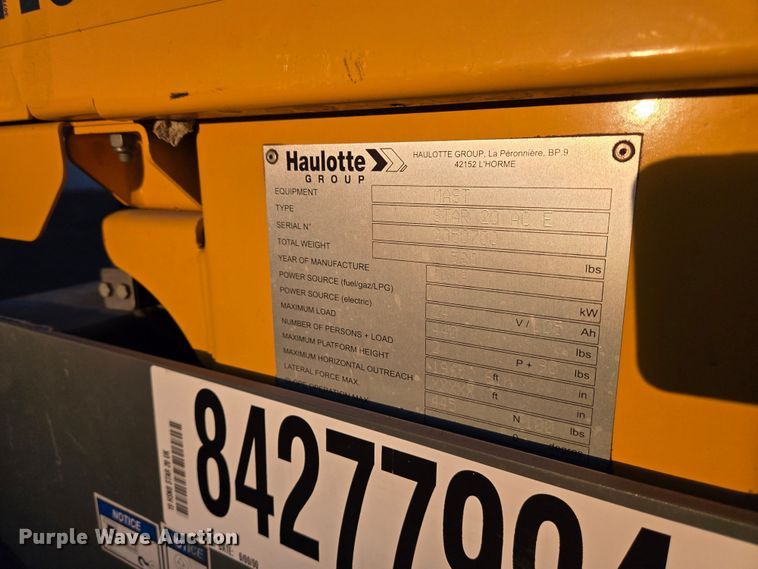 image for item YA0187 2019 Haulotte Star 20 AC E vertical lift