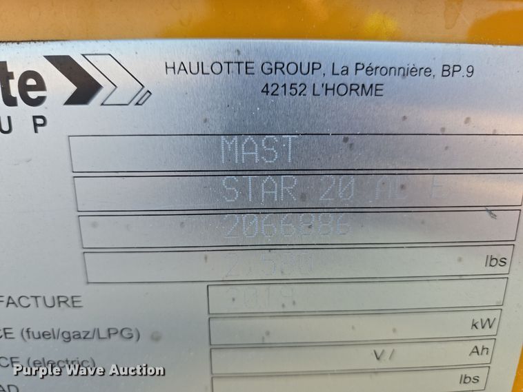 image for item YA0194 2019 Haulotte Star 20 AC E vertical lift