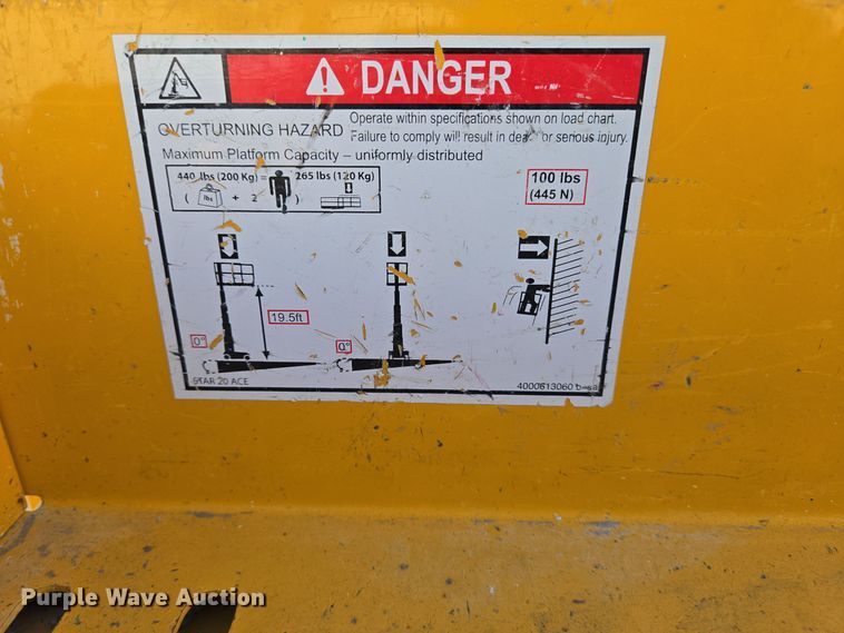 image for item YA0199 2019 Haulotte Star 20 AC E vertical lift