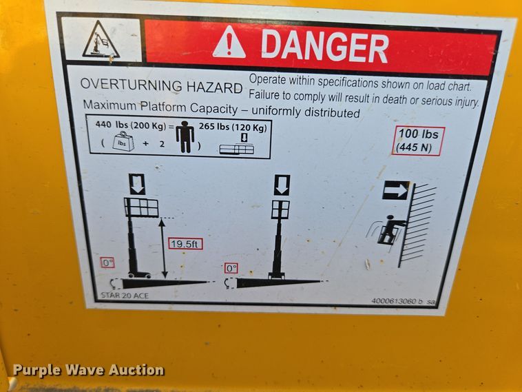 image for item YA0205 2019 Haulotte Star 20 AC E vertical lift