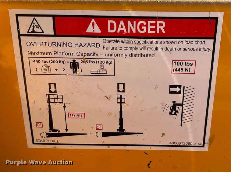 image for item YA0206 2019 Haulotte Star 20 AC E vertical lift