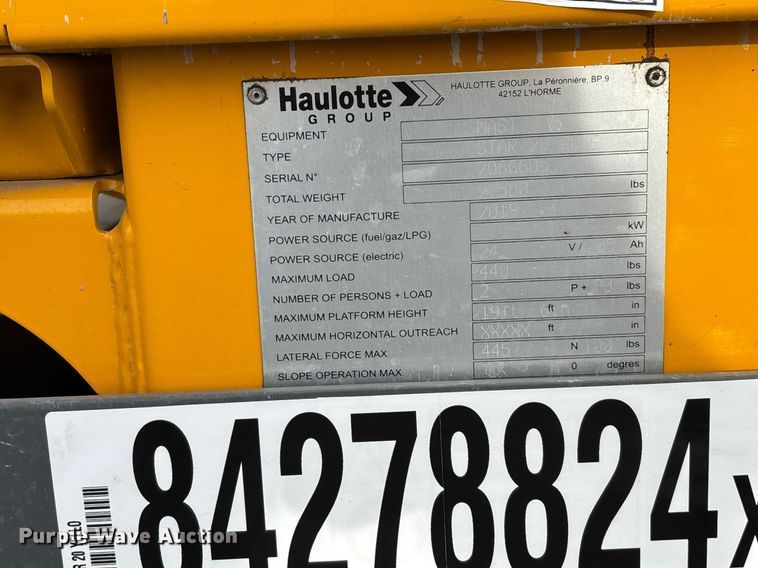 image for item YA0207 2019 Haulotte Star 20 AC E vertical lift