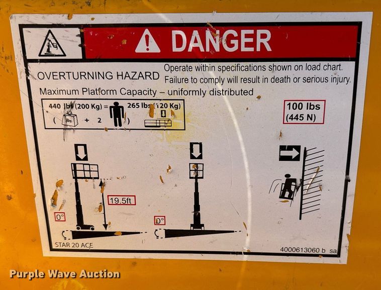 image for item YA0210 2019 Haulotte Star 20 AC E vertical lift