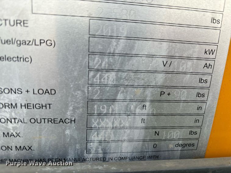 image for item YA0212 2019 Haulotte Star 20 AC E vertical lift