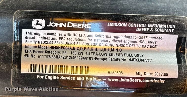 image for item YA0214 2018 Atlas Copco XAS 440 JD8 T4F air compressor