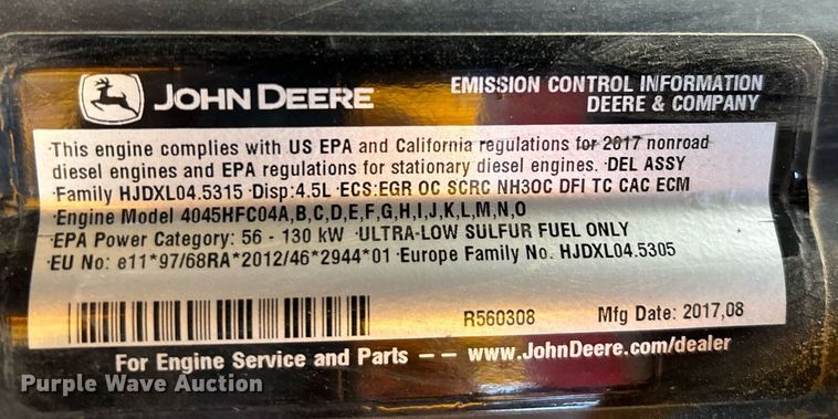 image for item YA0214 2018 Atlas Copco XAS 440 JD8 T4F air compressor