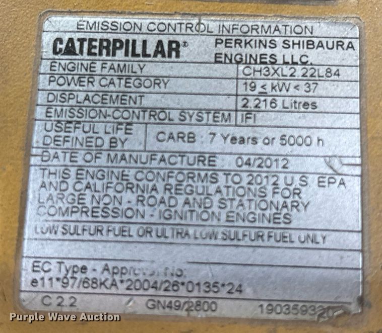 image for item YA0215 2012 Atlas air compressor