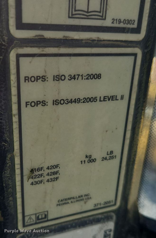 image for item YA0218 2013 Caterpillar 450E backhoe