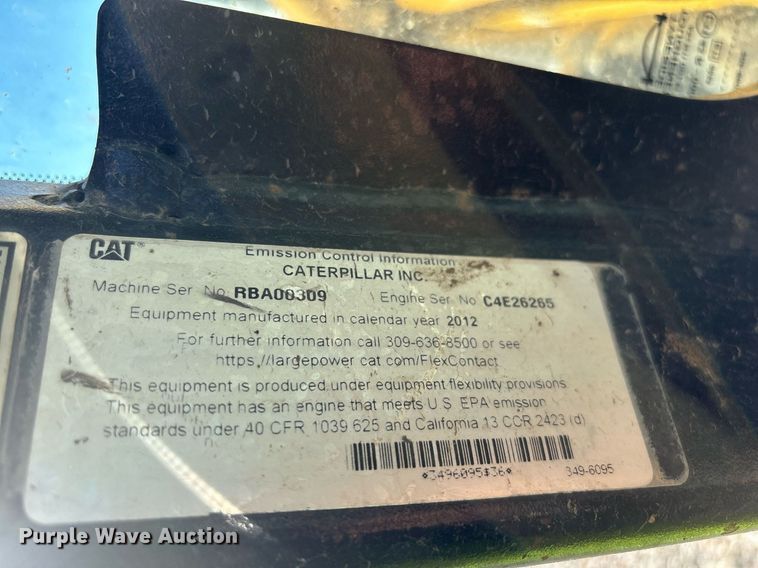 image for item YA0219 2012 Caterpillar 450E backhoe