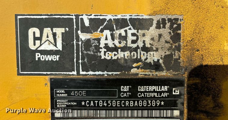 image for item YA0219 2012 Caterpillar 450E backhoe
