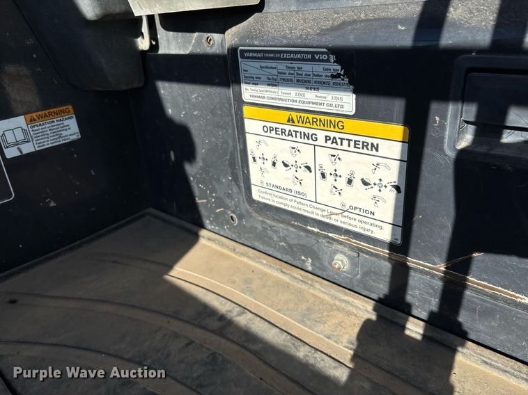 image for item YA0230 2018 Yanmar VIO35-6A mini excavator