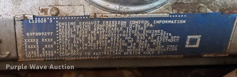 image for item DM5531 1982 Spartan CFRC-3064 pumper fire truck