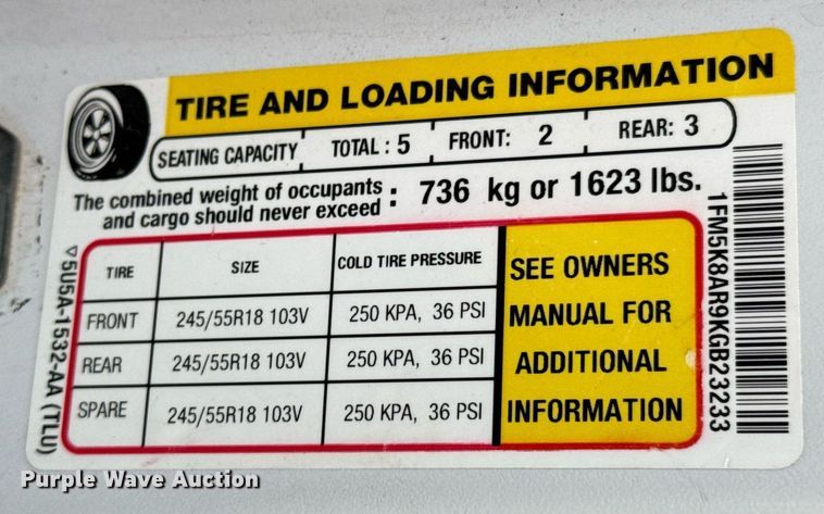 image for item DO0543 2019 Ford Explorer Police Interceptor SUV