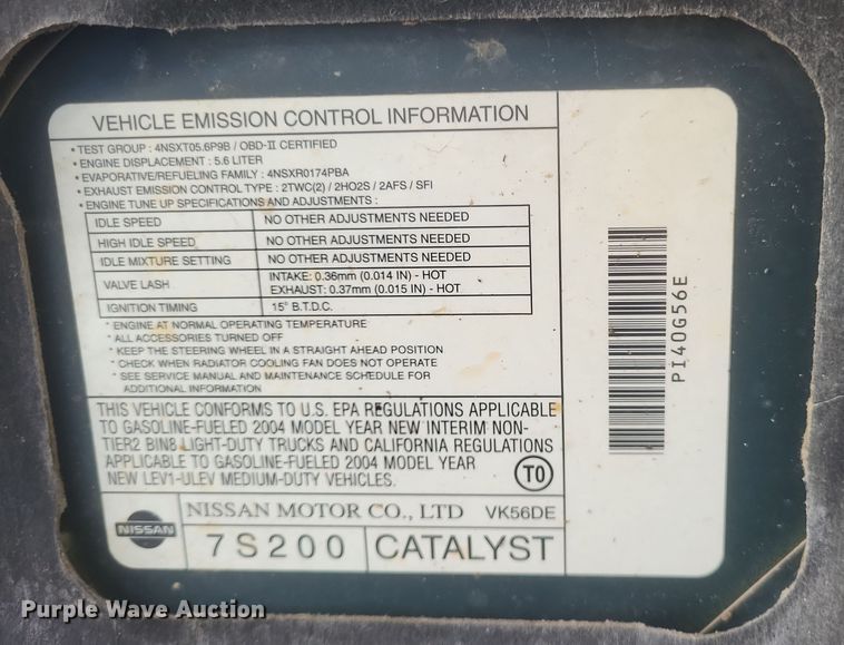 image for item DS5213 2004 Nissan Titan pickup truck