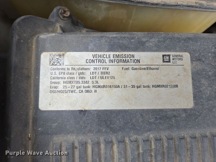 image for item DV1252 2017 Chevrolet Tahoe Police SUV