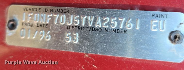 image for item DW3066 1996 Ford F700 dump truck