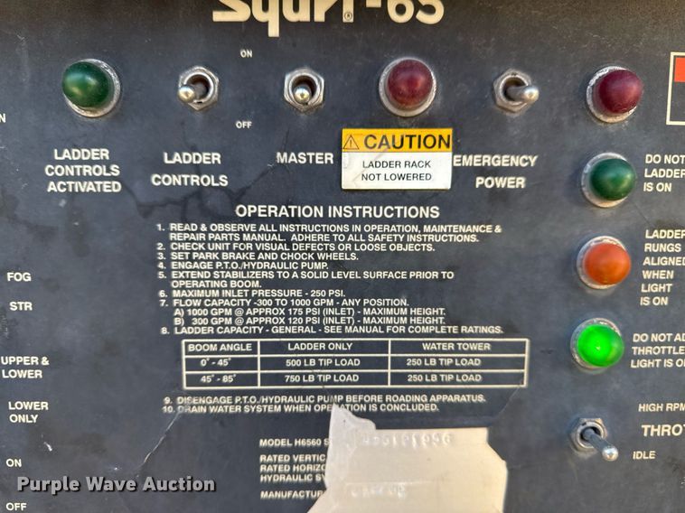 image for item EG7988 2002 Pierce ladder fire truck