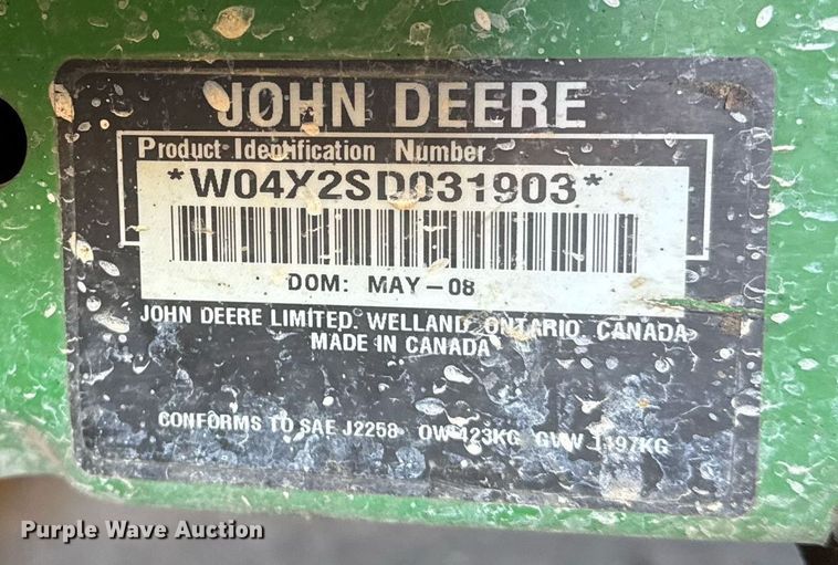 image for item EG7992 2008 John Deere Gator TS utility vehicle