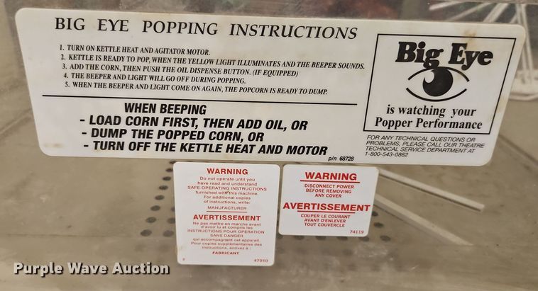 image for item EI8789 Big Eye popcorn maker