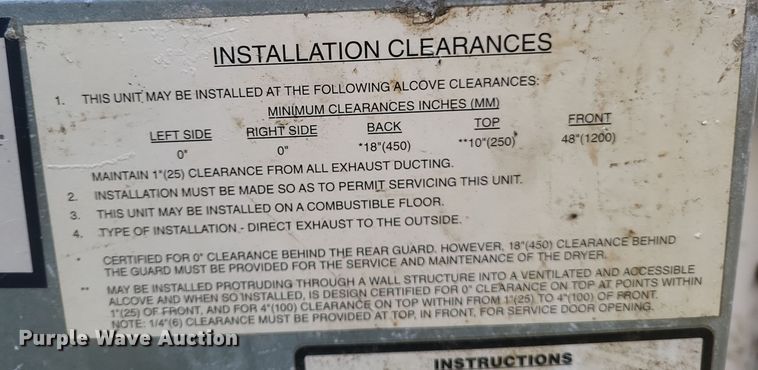 image for item EJ8172 Dexter DCBD50HCZ-16FE dryer