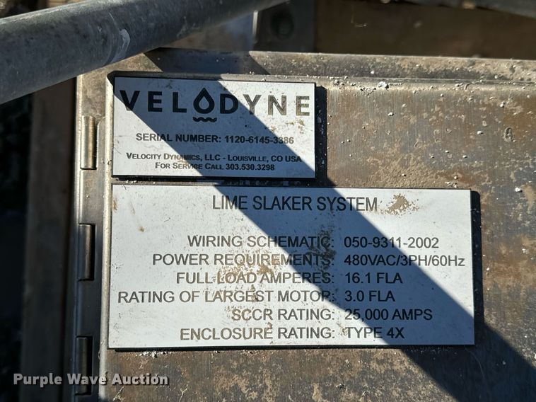 image for item EN5036 Velodyne detention slaker lime feed system