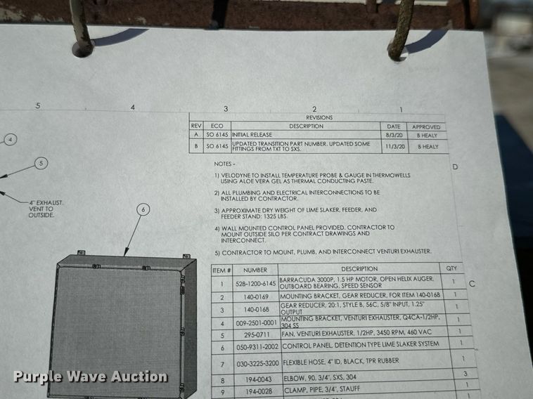 image for item EN5036 Velodyne detention slaker lime feed system
