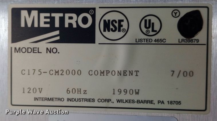 image for item EO0517 Metro C175-CM2000 proofer/holding cabinet