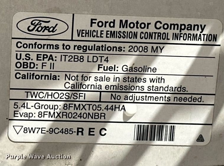 image for item ER8630 2008 Ford F150 SuperCab pickup truck